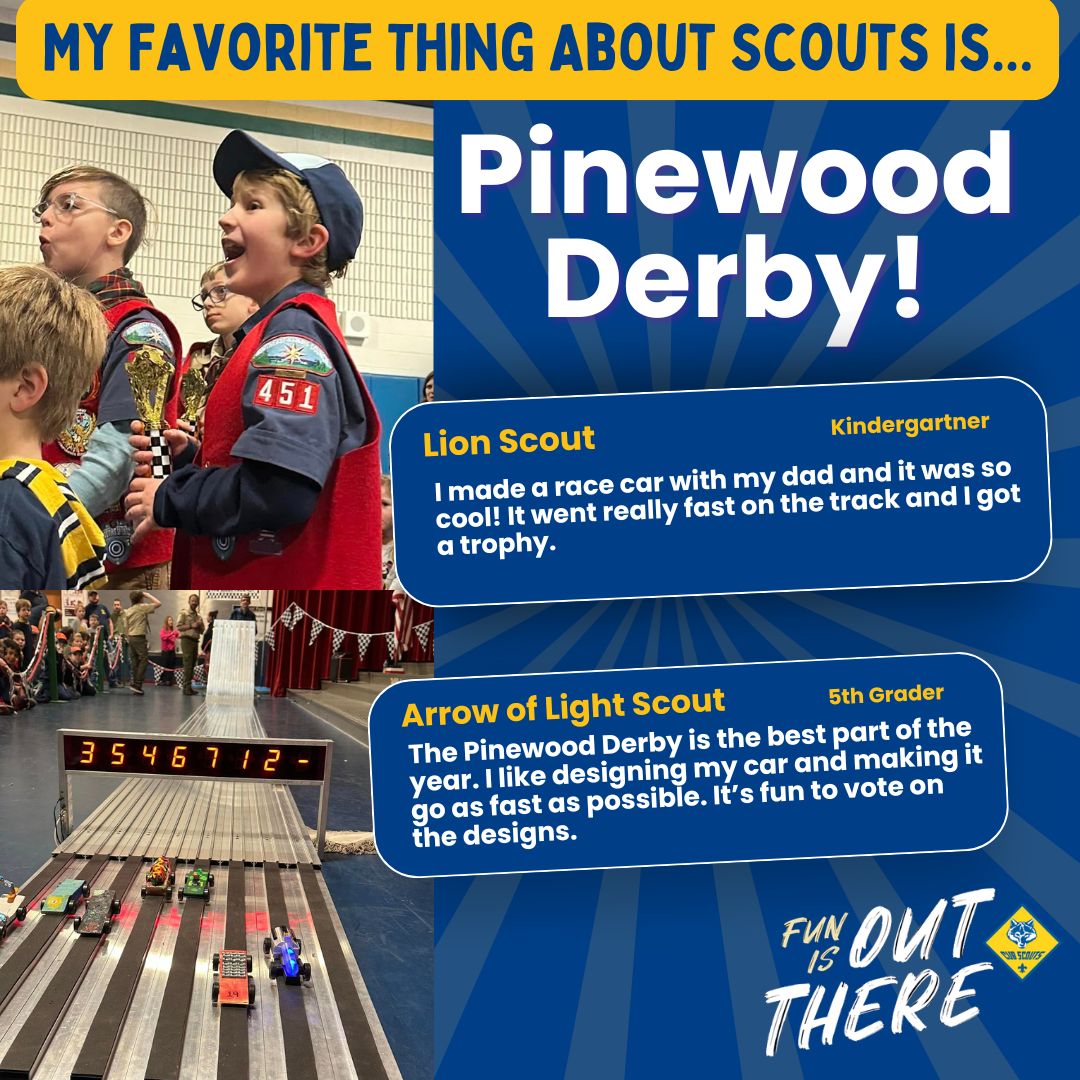 Kindergarten Cub Scout having fun